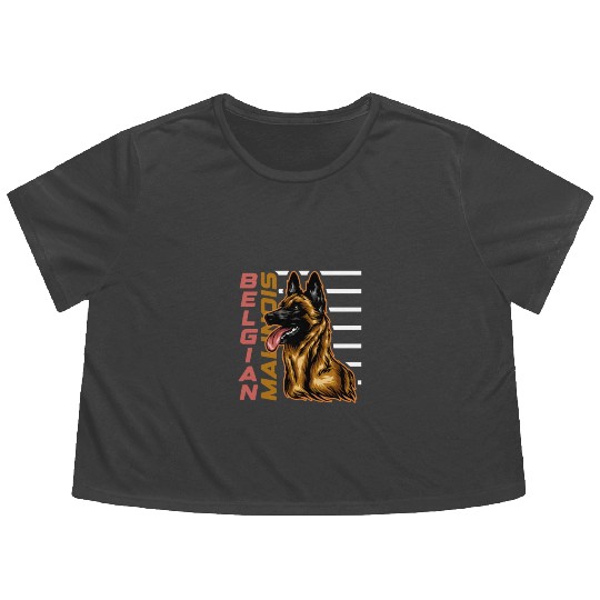 Belgian Malinois Flowy Cropped Tees