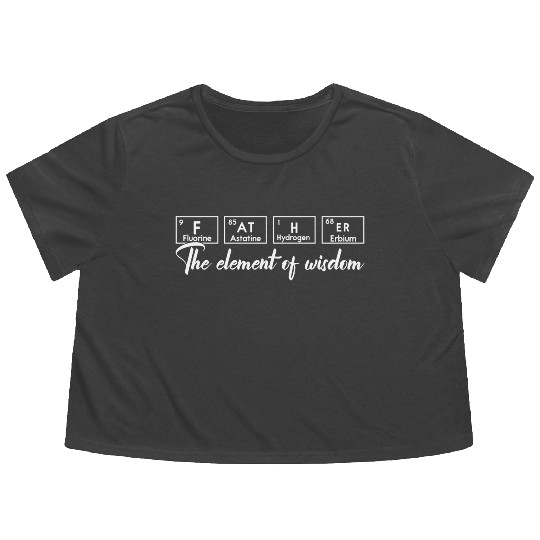 Periodic Table Funny Chemistry Dad design Flowy Cropped Tees