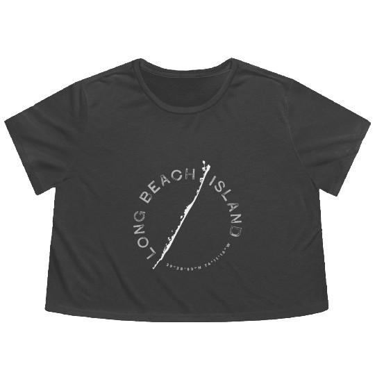 Long Beach Island Lbi Flowy Cropped Tees