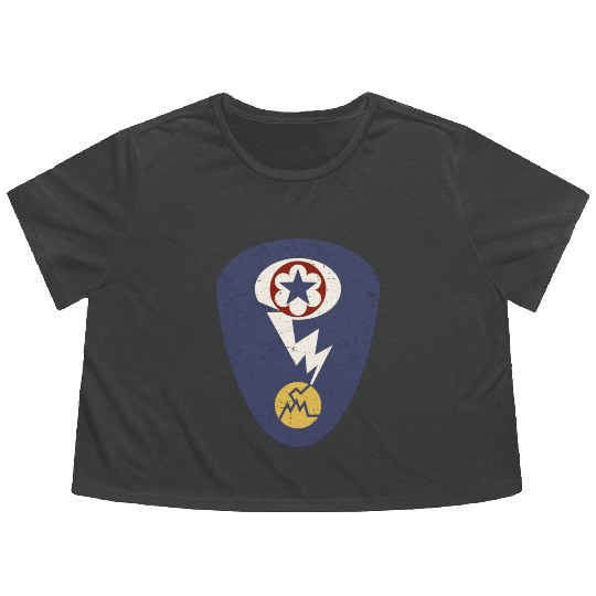 Manhattan Project Insignia Los Alamos, Nuclear WW2 Flowy Cropped Tees