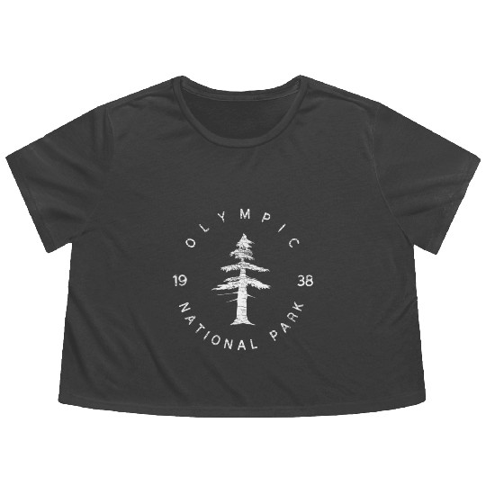 Olympic National Park Or Flowy Cropped Tees