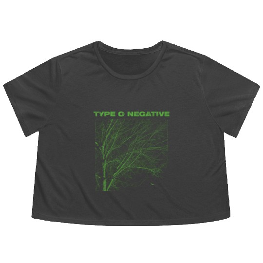 Type O Negative Tree Black Flowy Cropped Tees
