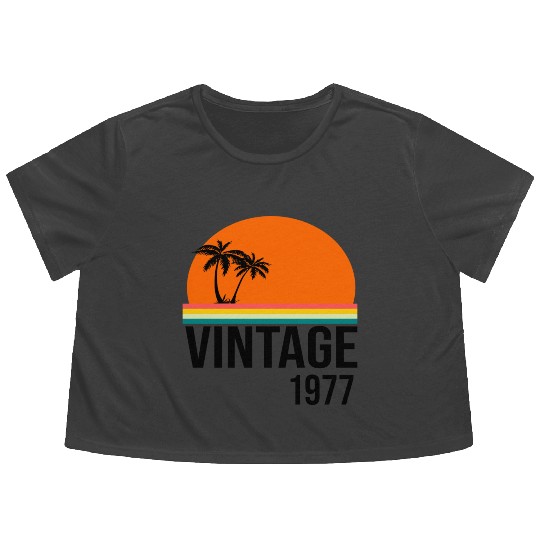 Vintage 1977 Flowy Cropped Tees