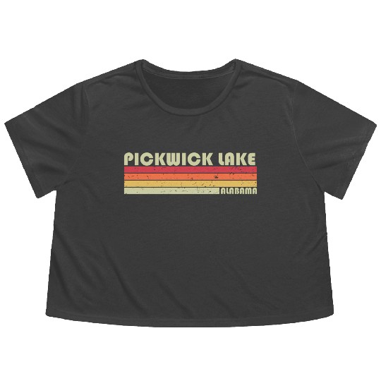 Pickwick Lake Albm Fishing Camping Summer Flowy Cropped Tees