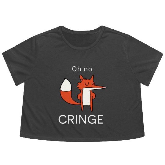 Oh no Cringe Flowy Cropped Tees