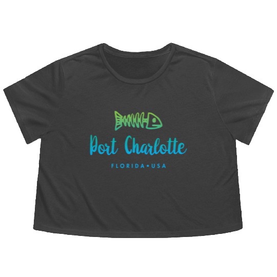 Port Charlotte Florida Flowy Cropped Tees