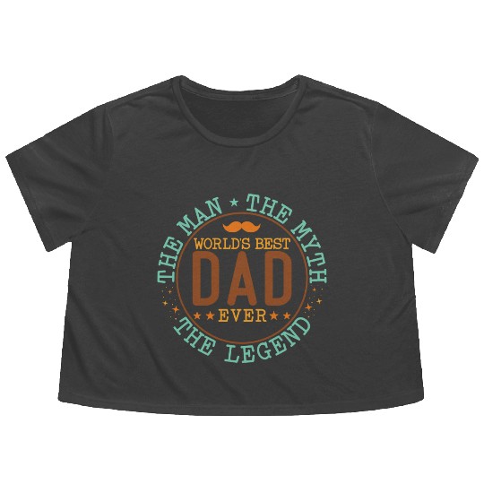 best dad ever Flowy Cropped Tees