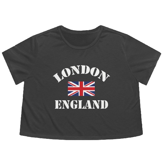London England Tourist Flowy Cropped Tees