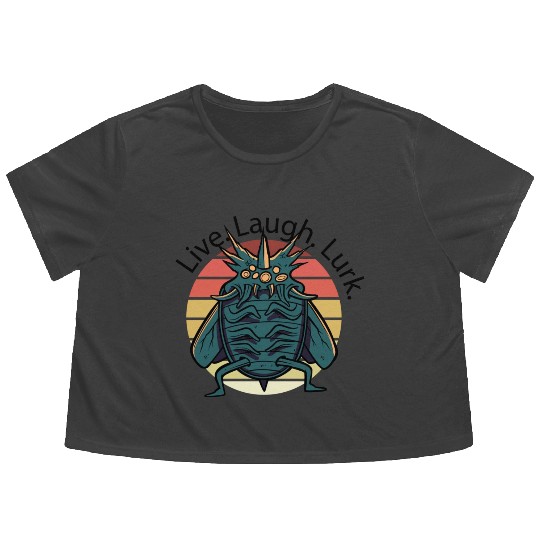 Live Laugh Lurk Flowy Cropped Tees
