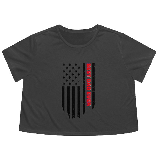 best dad ever Flowy Cropped Tees