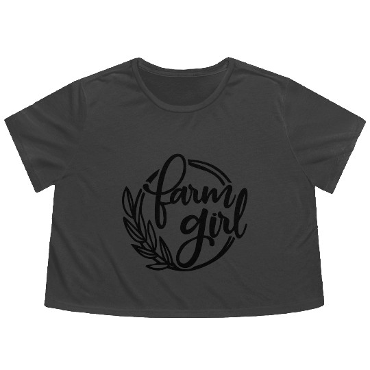 pink gifts for farm ranch girls, cowgirl country Flowy Cropped Tees