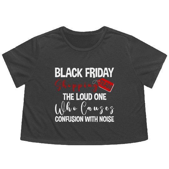 Black Friday Shopping Team 2 Flowy Cropped Tees