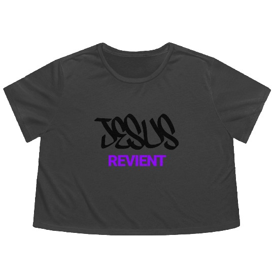 JESUS is coming back Flowy Cropped Tees