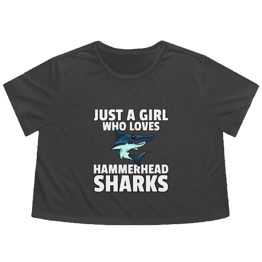 Hammerhead Shark Flowy Cropped Tees