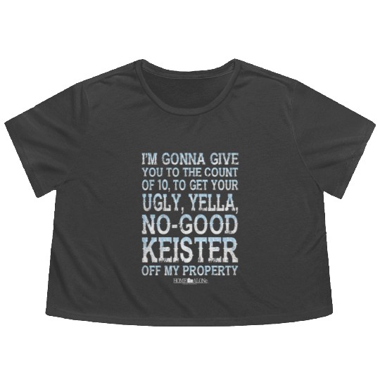 Home Alone Off My Property Flowy Cropped Tees