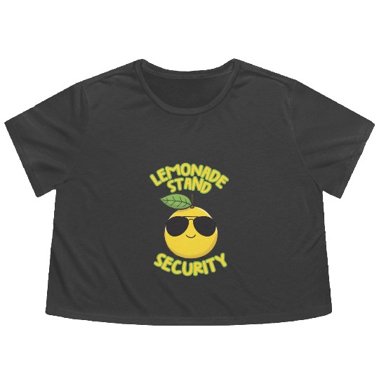 Lemonade Stand Security Cute Lemon Summer Flowy Cropped Tees