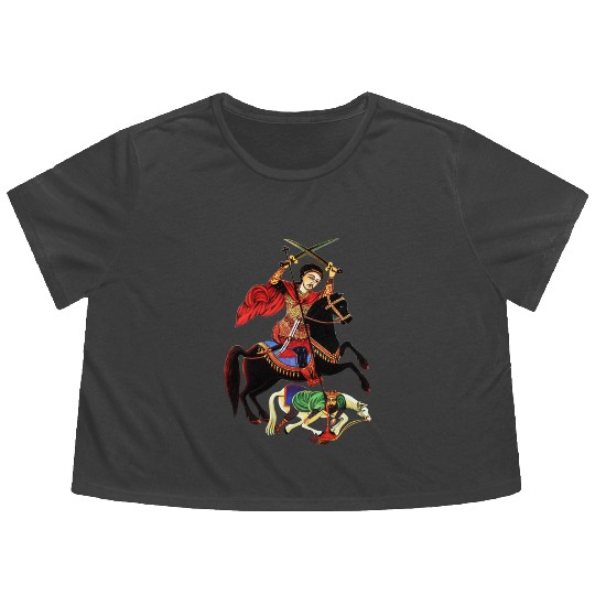 Filopateer Markorios - Abu Sifen. Coptic church Flowy Cropped Tees