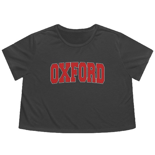 Oxford United Kingdom Varsity Style Uk Sports Flowy Cropped Tees