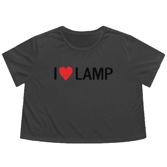 I Love Lamp Flowy Cropped Tees