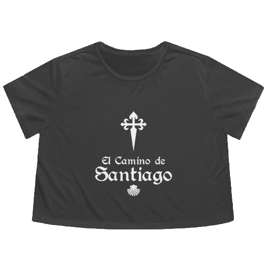 El Camino De Santiago ~ Saint James Cross ~ Scallo Flowy Cropped Tees
