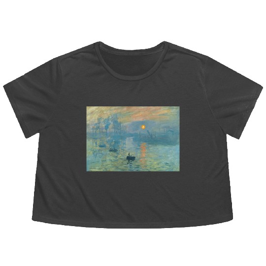 Bitcoin Coin-Crypto Painting Flowy Cropped Tees