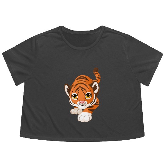 Tiger Love Flowy Cropped Tees
