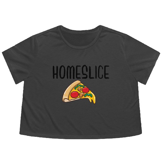 Homeslice Pizza Pizza Merry Flowy Cropped Tees