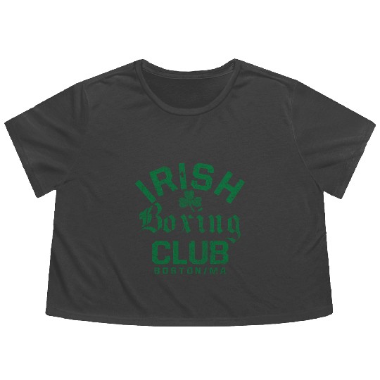 Irish Boxing Club Boston Massachusetts Flowy Cropped Tees