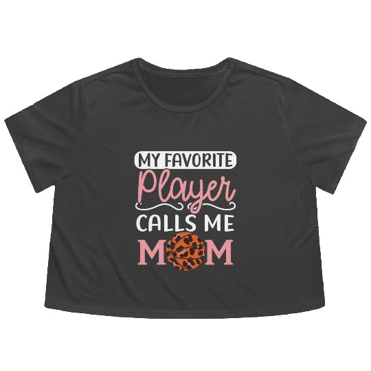 Daughter Basketball Sport Basketball Dad Mom Flowy Cropped Tees