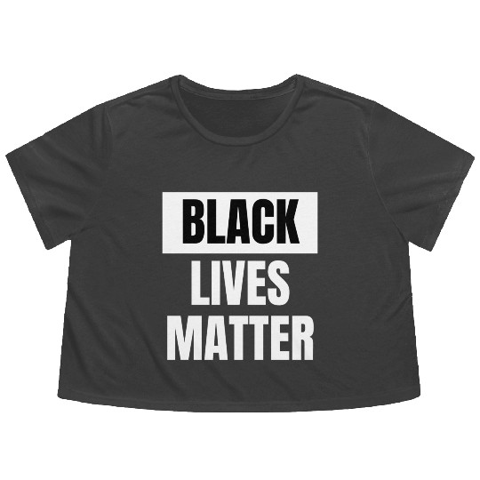 black lives matter awareness Flowy Cropped Tees