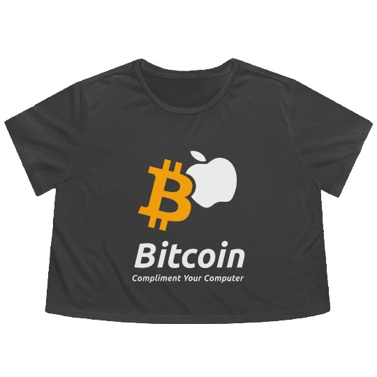 Bitcoin Coin-Compliment Your Computer Flowy Cropped Tees