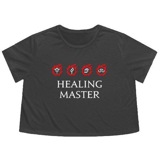 Healing Master For Warriors of Light Darkness Flowy Cropped Tees