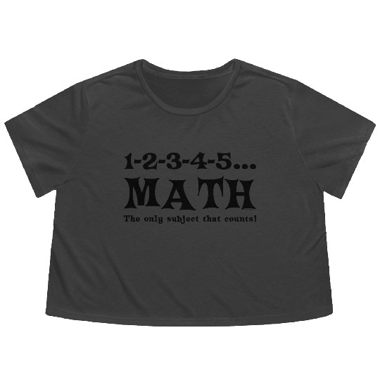 Black Math Counts nature Flowy Cropped Tees