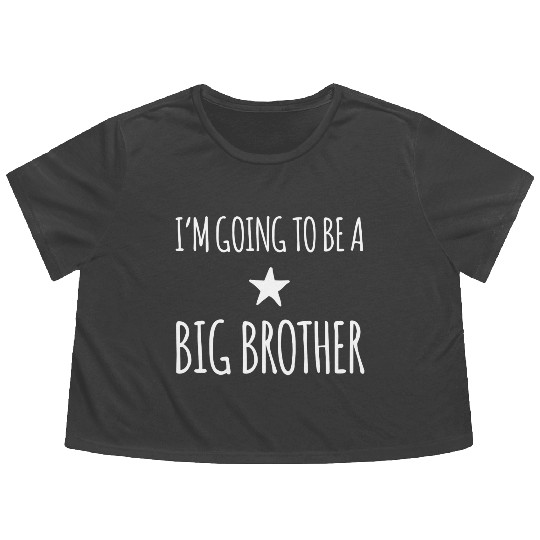 Im Going To Be A Big Brother summer humor red Flowy Cropped Tees