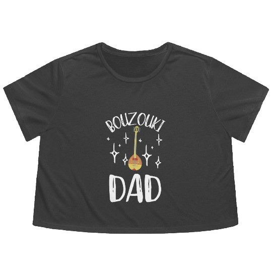 Irish Bouzouki Instrument Greek Flowy Cropped Tees