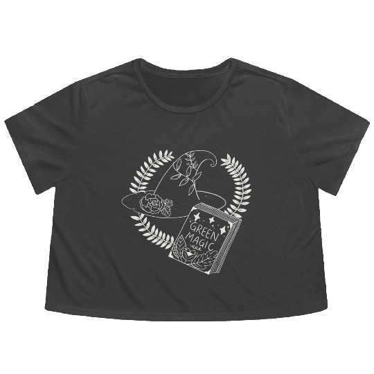 Green Magic Plants Flowy Cropped Tees