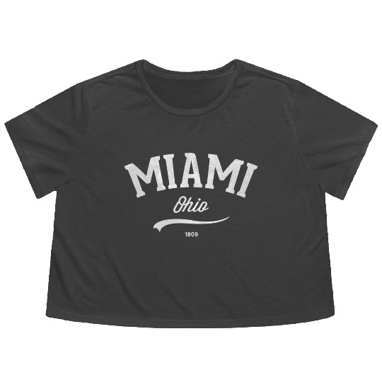 Miami Ohio Oh Athletic Sports Style Flowy Cropped Tees