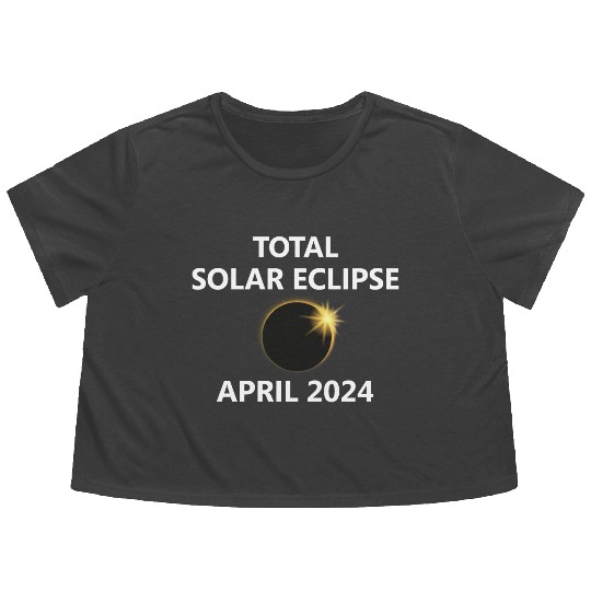 Solar Eclipse 2024 Kentucky Oklahoma Michigan City Flowy Cropped Tees