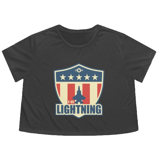 F35 Lightning boy Copy Copy Flowy Cropped Tees