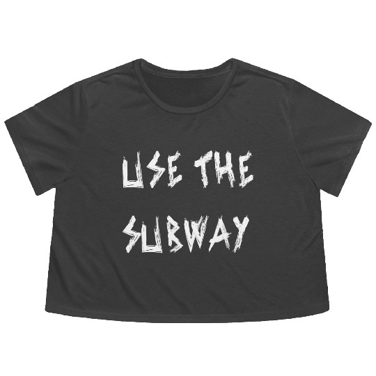 Use The Subway yellow Flowy Cropped Tees