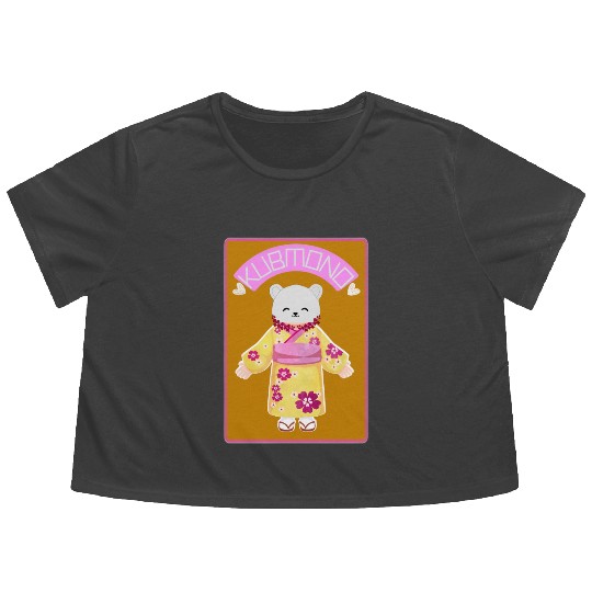 Fun Cute Kubmono (KimonoCub) Meme By Abby Anime(c) Flowy Cropped Tees