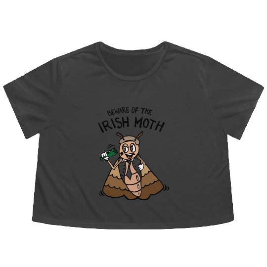 Beware Of The Irish Moth Mob Flowy Cropped Tees