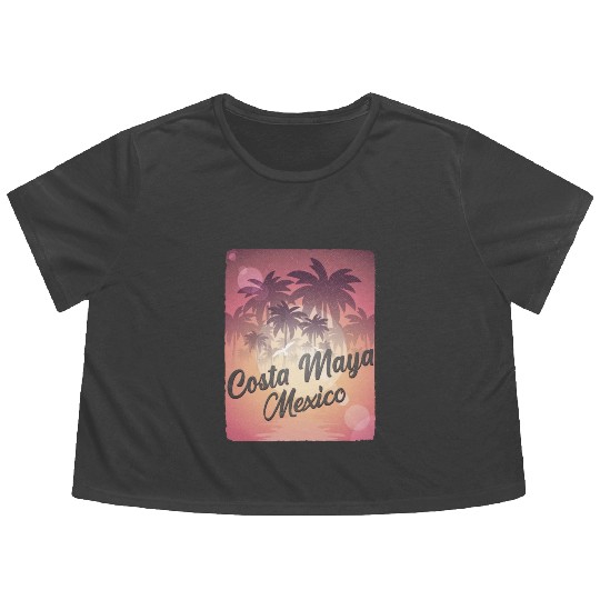 Costa Maya Mexico Flowy Cropped Tees