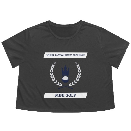 Mini Golf | Miniature Golf | Mini Golfer Flowy Cropped Tees