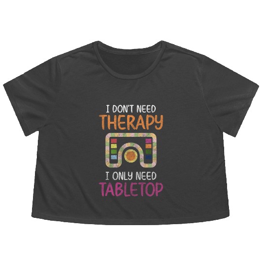 Tabletop Game Night Board Gamer Flowy Cropped Tees
