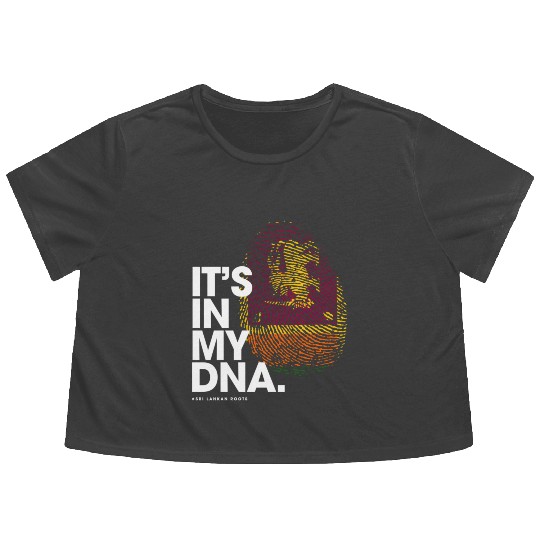 It'S In My Dna Sri Lanka Flag Sri Lankan Roots Flowy Cropped Tees