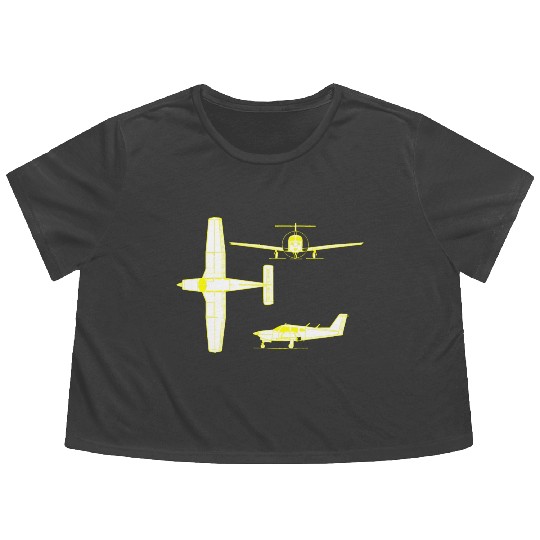 Piper PA 32 260 6 Cherokee Six Flowy Cropped Tees