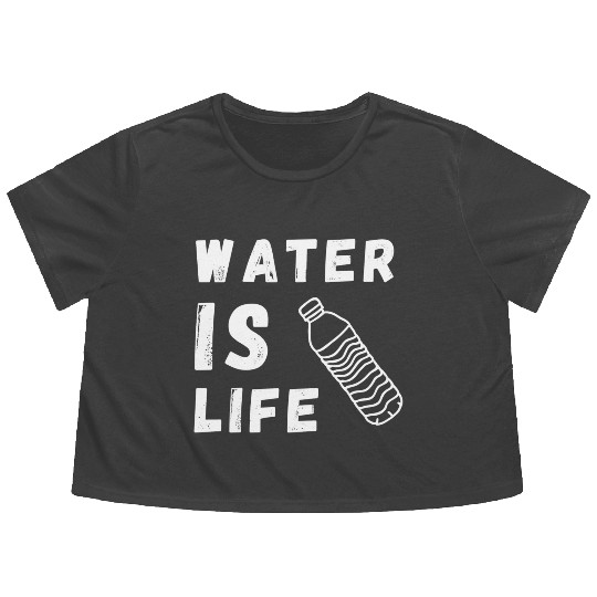 Water Is Life Save Water Save The Planet Earth Flowy Cropped Tees