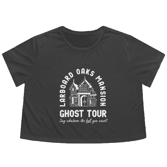 I Think You Should Leave Ghost Tour Flowy Cropped Tees