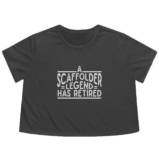 Scaffolder Gift Craftsman Job Scaffolder Flowy Cropped Tees